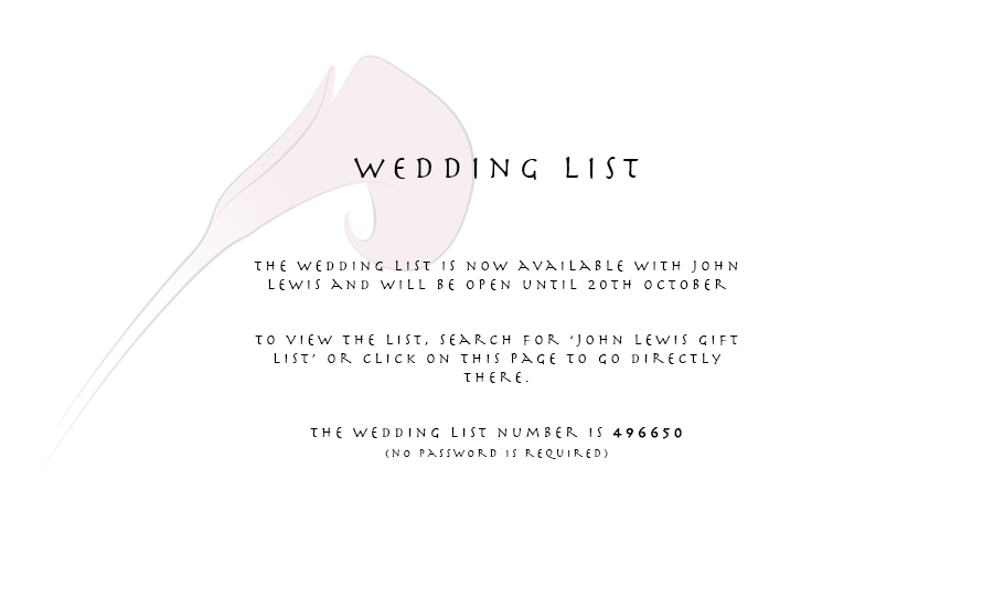 wedding gift lists